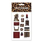 Набір із 8 стікерів "Leopard mood" 3D, 10х15 см, фото 2