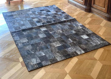 Килим зі шматків коров'ячої шкури I Ковер із шкури, фото 1