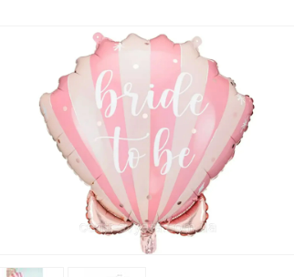 Фігура фольгована мушля Bride to be, 52х50 см
