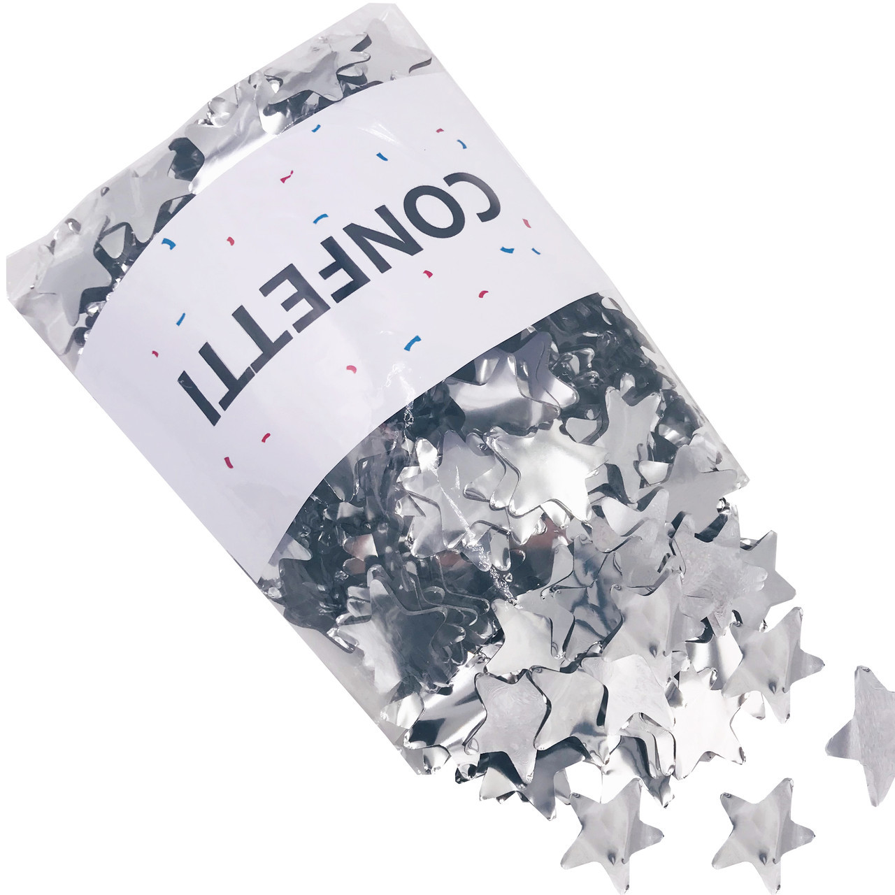 Конфетті "Зірочки" срібні металік 35 мм, 250 г, фото 1