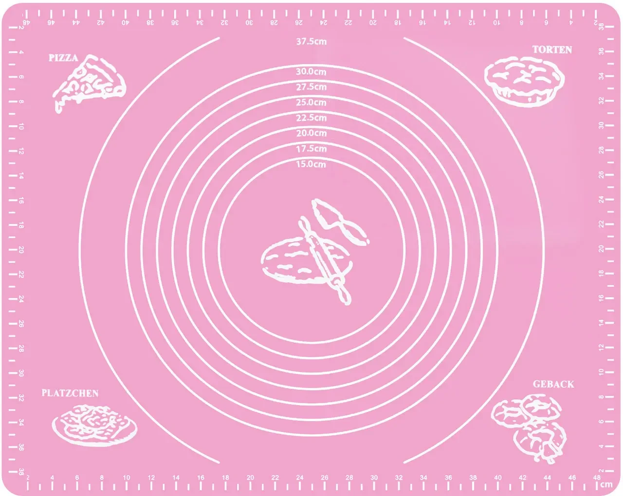Силіконовий килимок для випічки Benson BN-022 (64*45 см) килимок кондитерський Бенсон, килимок для тесту Бенсон, фото 1