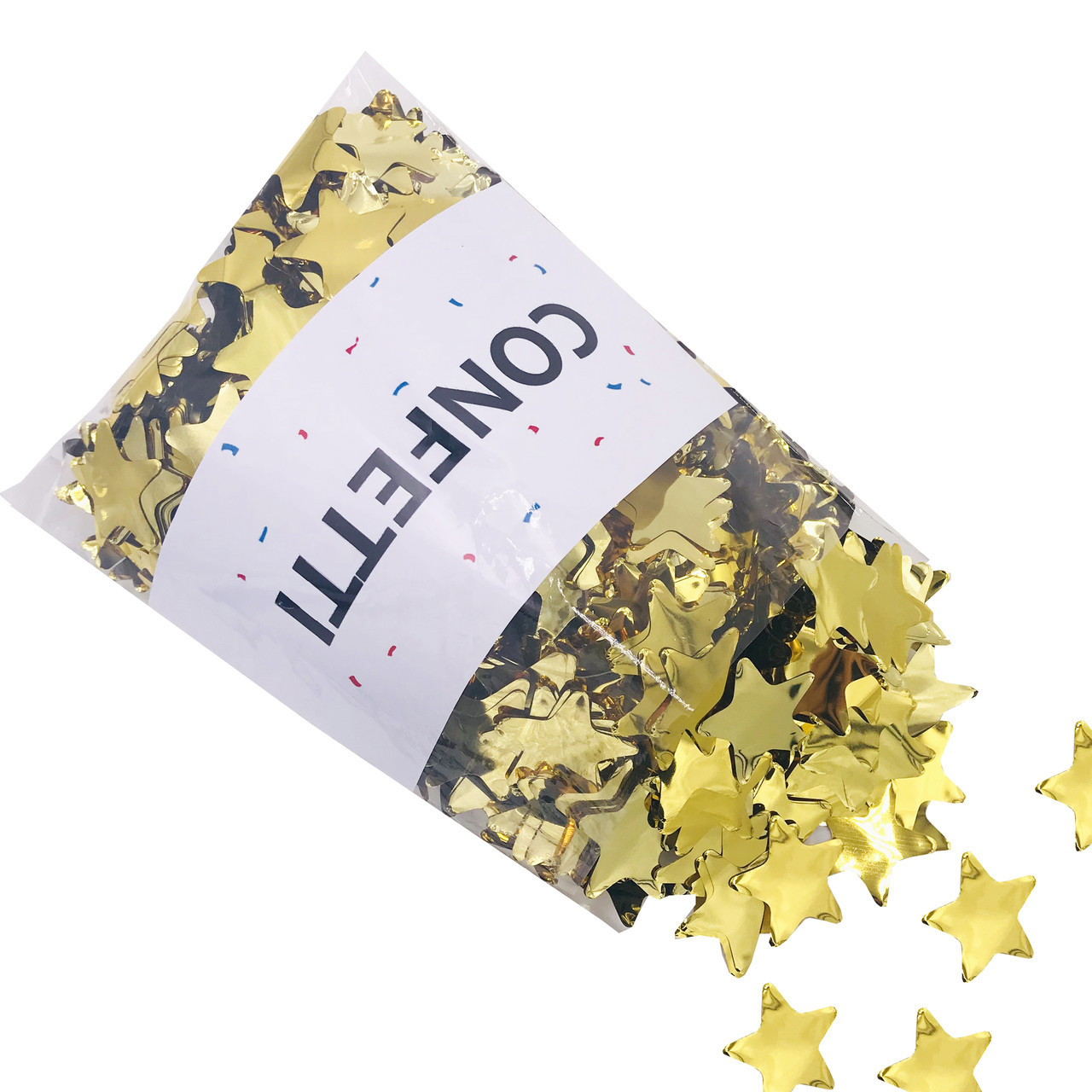 Конфетті "Зірочки" золоті металік 35 мм, 250 г, фото 1