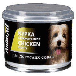 AnimAll (ЕнімАлл) - Вологий корм для собак курка в ніжному желе 195 гр