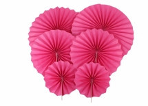 Набір гармошок для свята 6 шт. малинові, фото 1