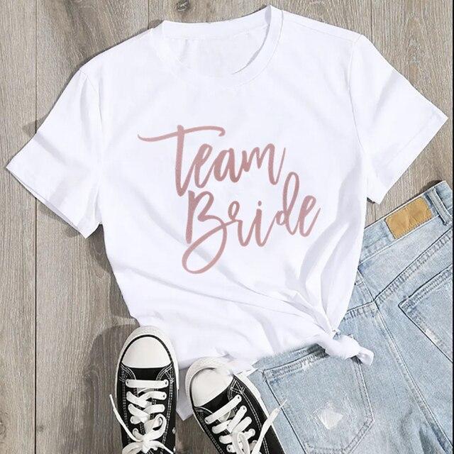 Футболка для дівич-вечора Team Bride, біла (розмір M)