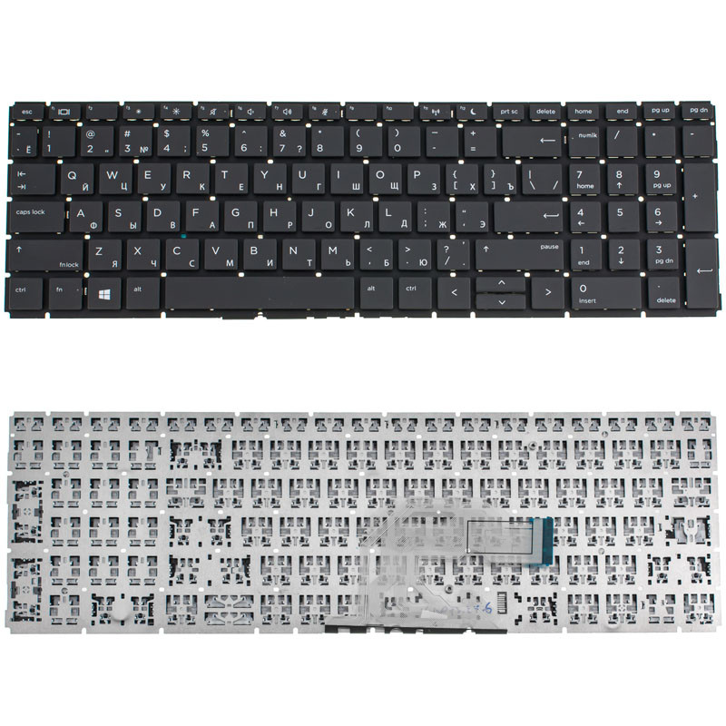 Клавіатура для ноутбука HP (ProBook: 450 G6, 455 G6) rus, black, без фрейма (оригінал)