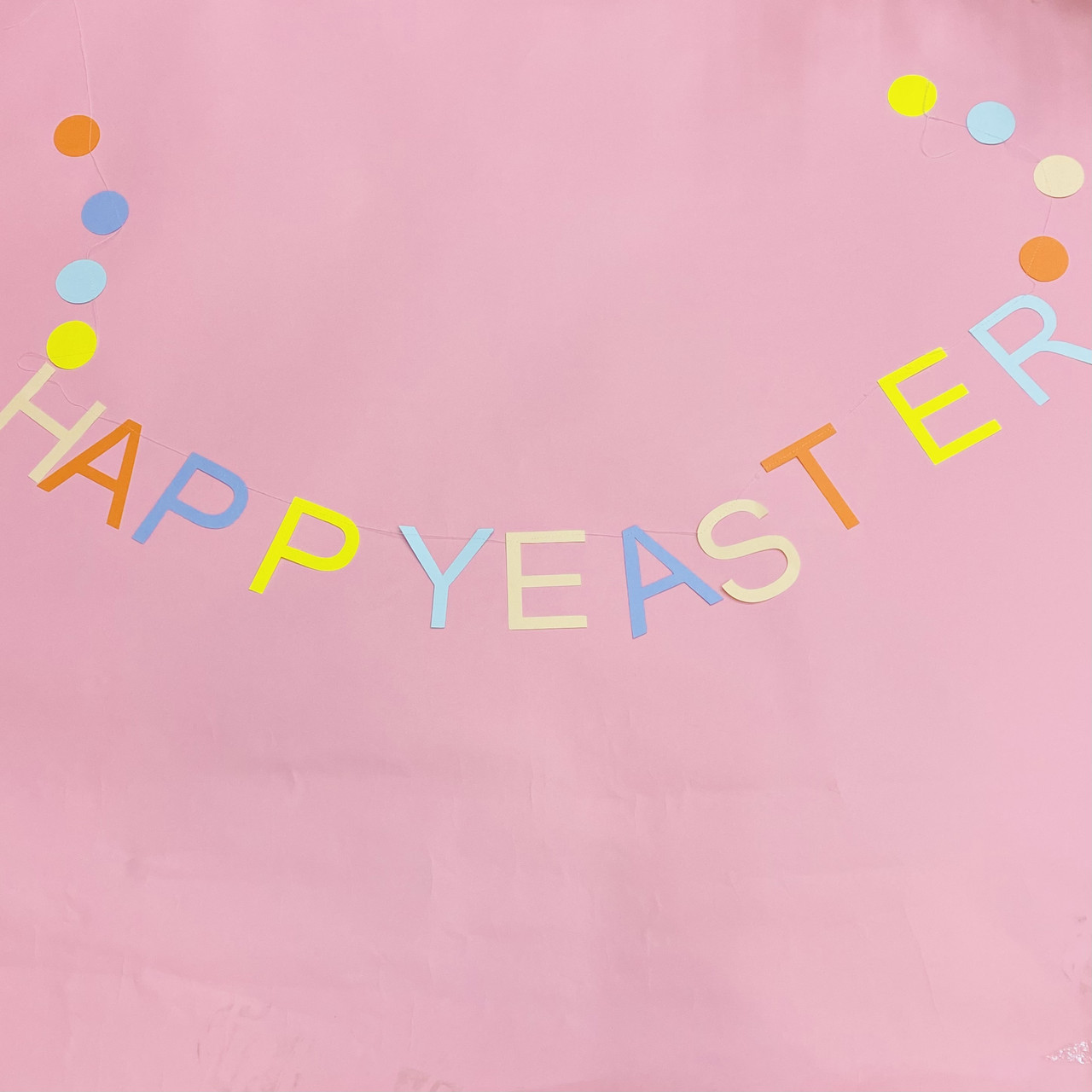 Гірлянда HAPPY EASTER, пастель, 2 м