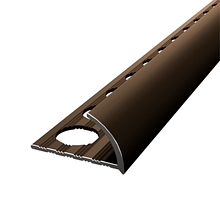 Зовнішній закруглений алюмінієвий профіль під плитку 10 мм (2,7 м) коричневий