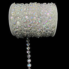 Бусини-кристали на нитці з перламутром 30 метрів