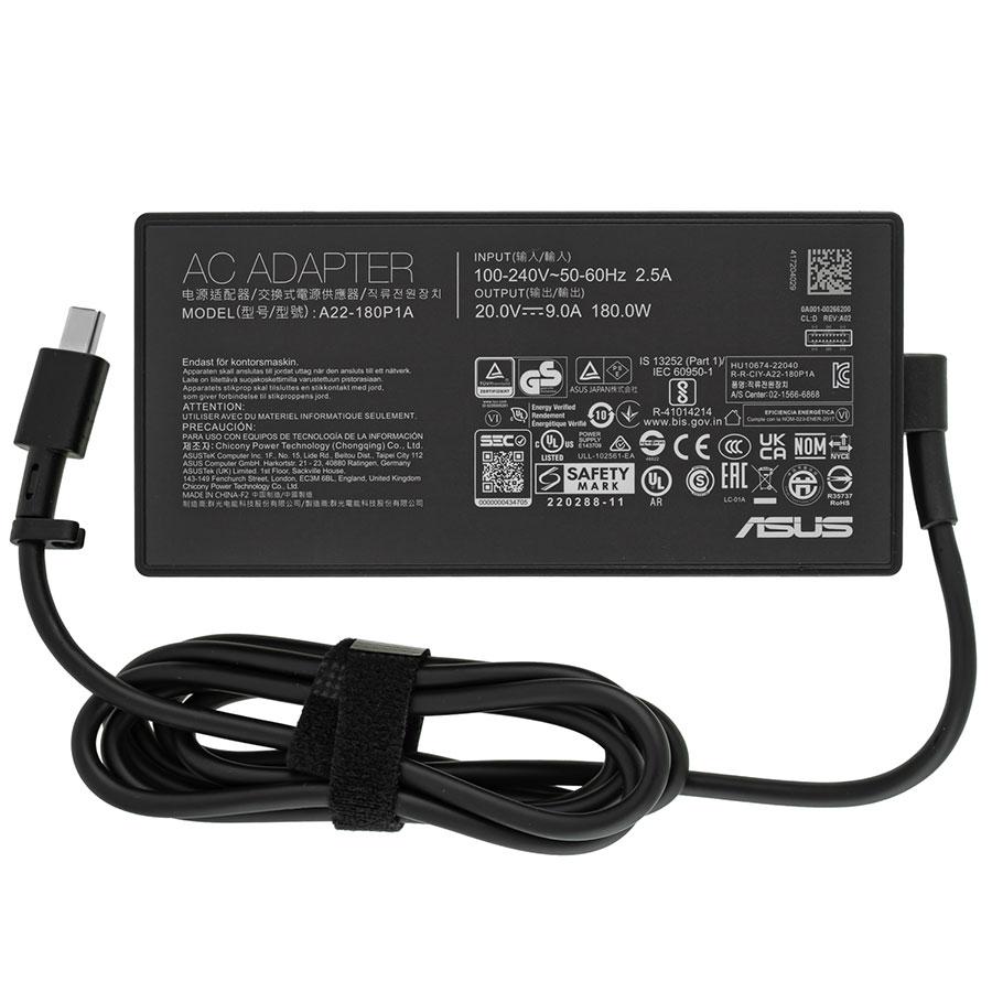 Оригінальний блок живлення для ноутбука ASUS 20V, 12A, 180W, Rectangle Conn, black, RECTANGULAR