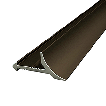 Внутрішній закруглений алюмінієвий профіль під плитку 10 мм (2,7 м) коричневий