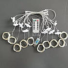 Гірлянда - штора Роса, 144  LED , фіолетовий 1,8 м ширина х 1,2 висота, фото 3