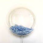 Кульки з гелієм прозорі deco buble 60 см із пір'ям, фото 2