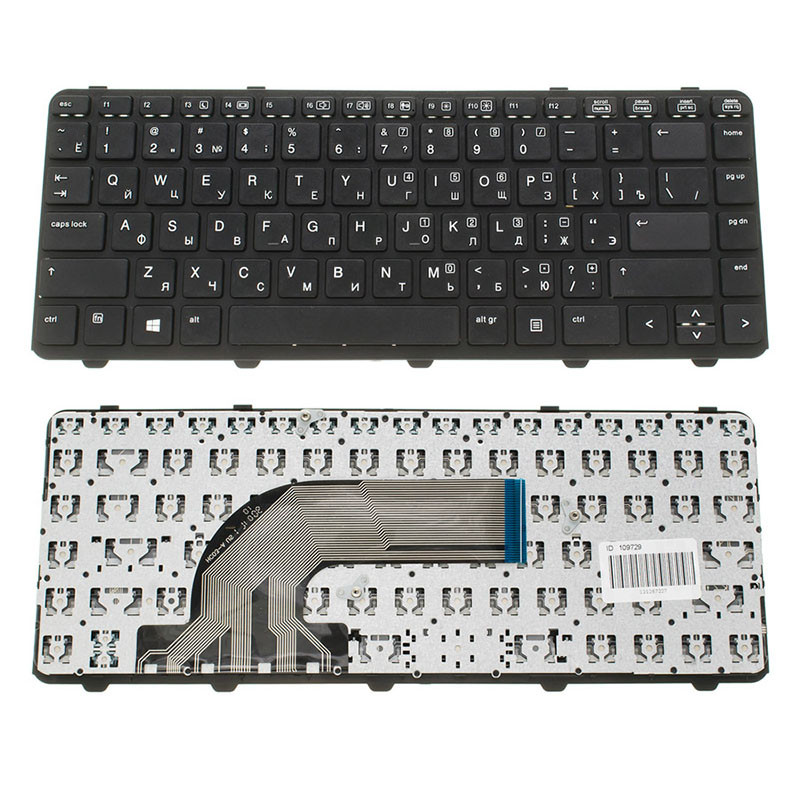 Клавіатура для ноутбука HP (ProBook: 430 G2, 440 G2) rus, black, з фреймом