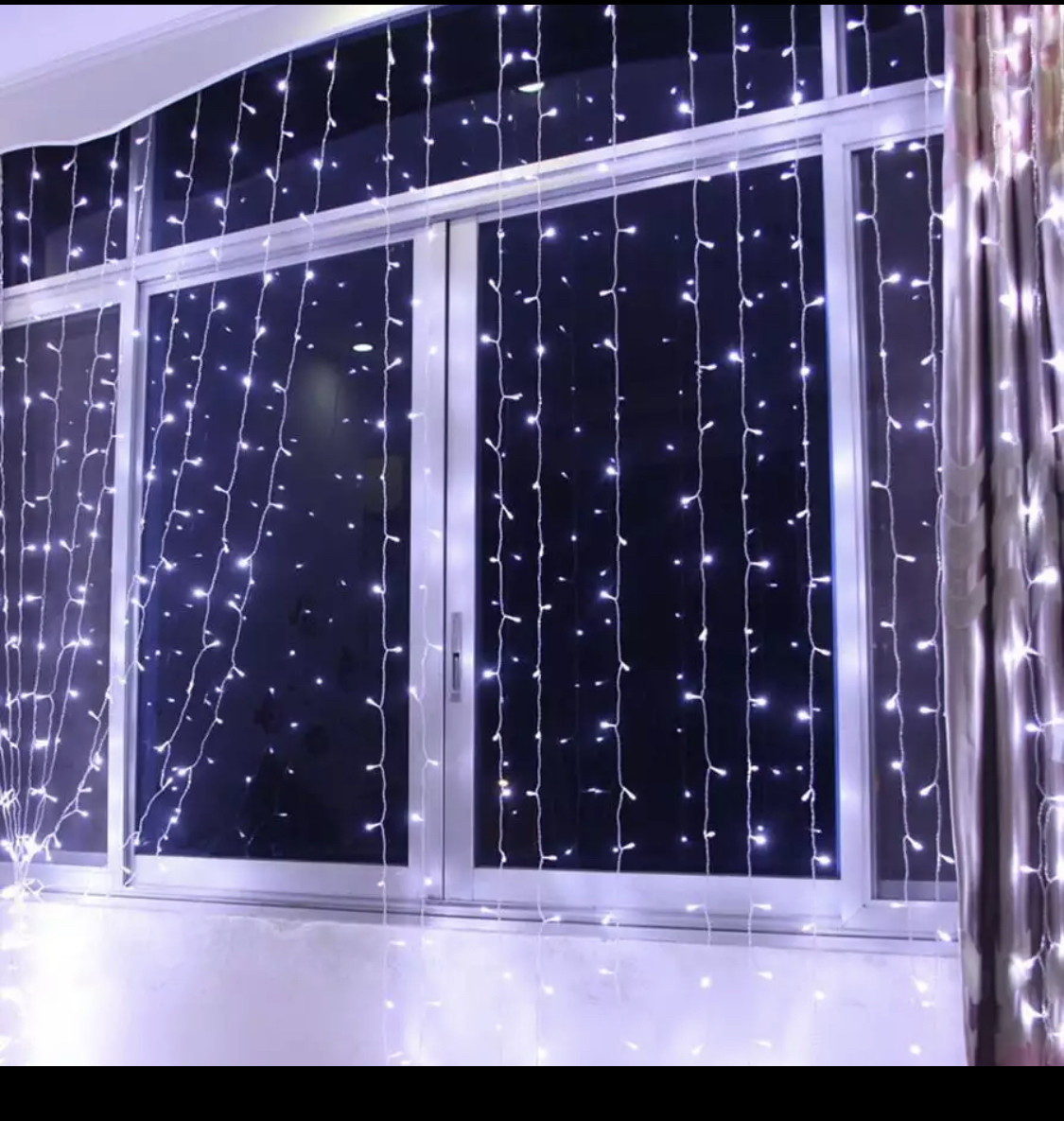 Гірлянда - штора 240 LED, холодний білий, 3 х 1,5 м, фото 1