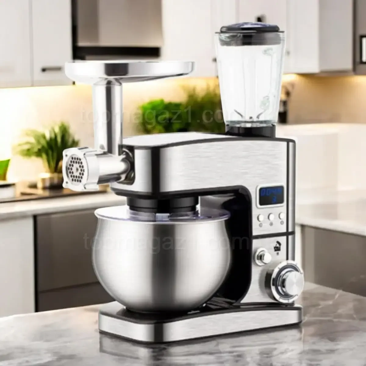 Кухонний комбайн з тістомісом 4500Вт Top Kitchen універсальний кухонний комбайн  3в1, фото 1