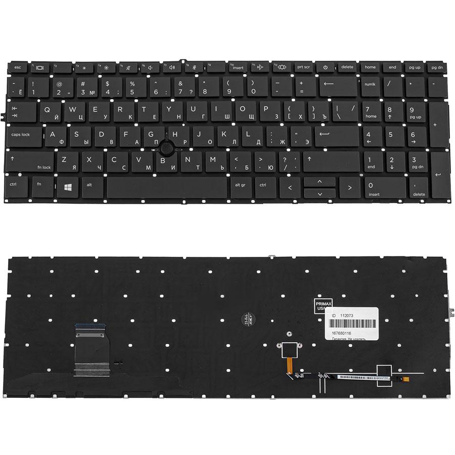 Клавиатура для ноутбука HP (ProBook: 850 G8, 855 G8) rus, black, без фрейма, с джойстиком