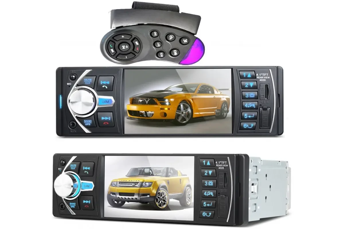 Автомобільна Bluetooth магнітола PI 4023 BT з пультом на кермо та великим екраном, фото 1