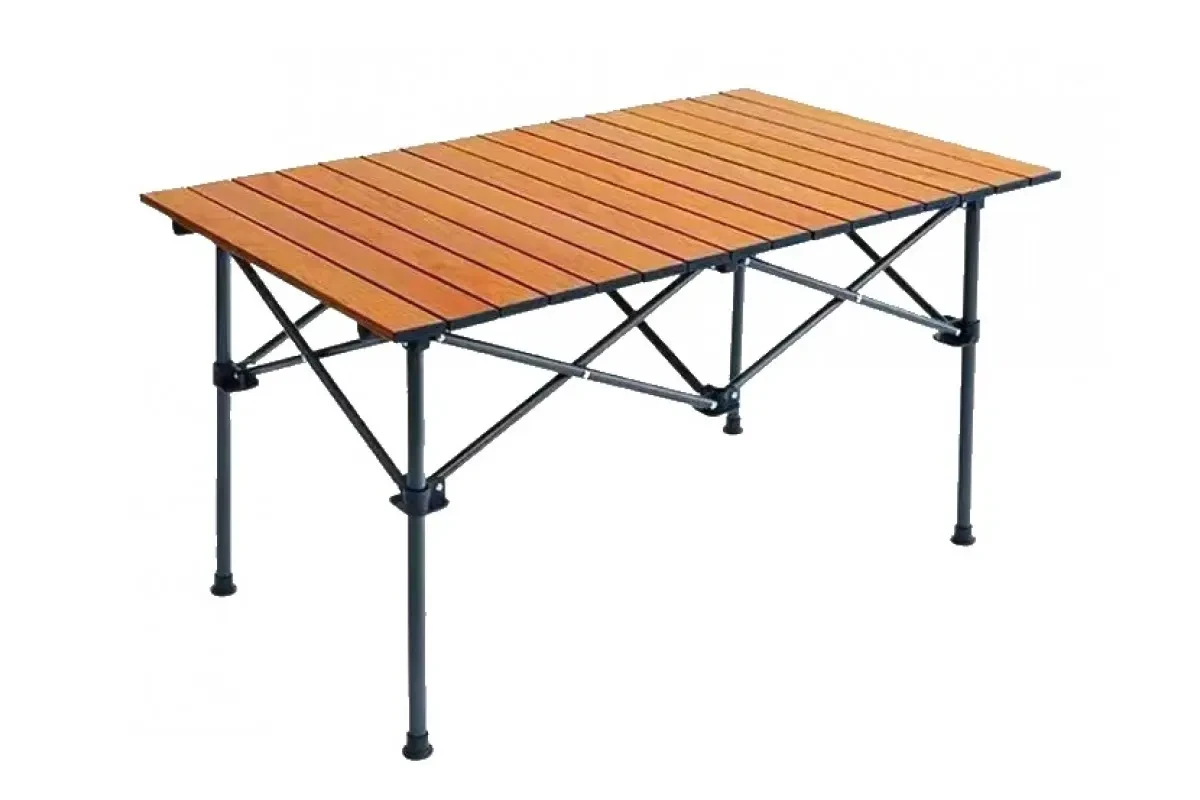 Стіл складаний STD-08 950х550х500мм в чохлі, туристичний, для риболовлі коричневий, фото 1