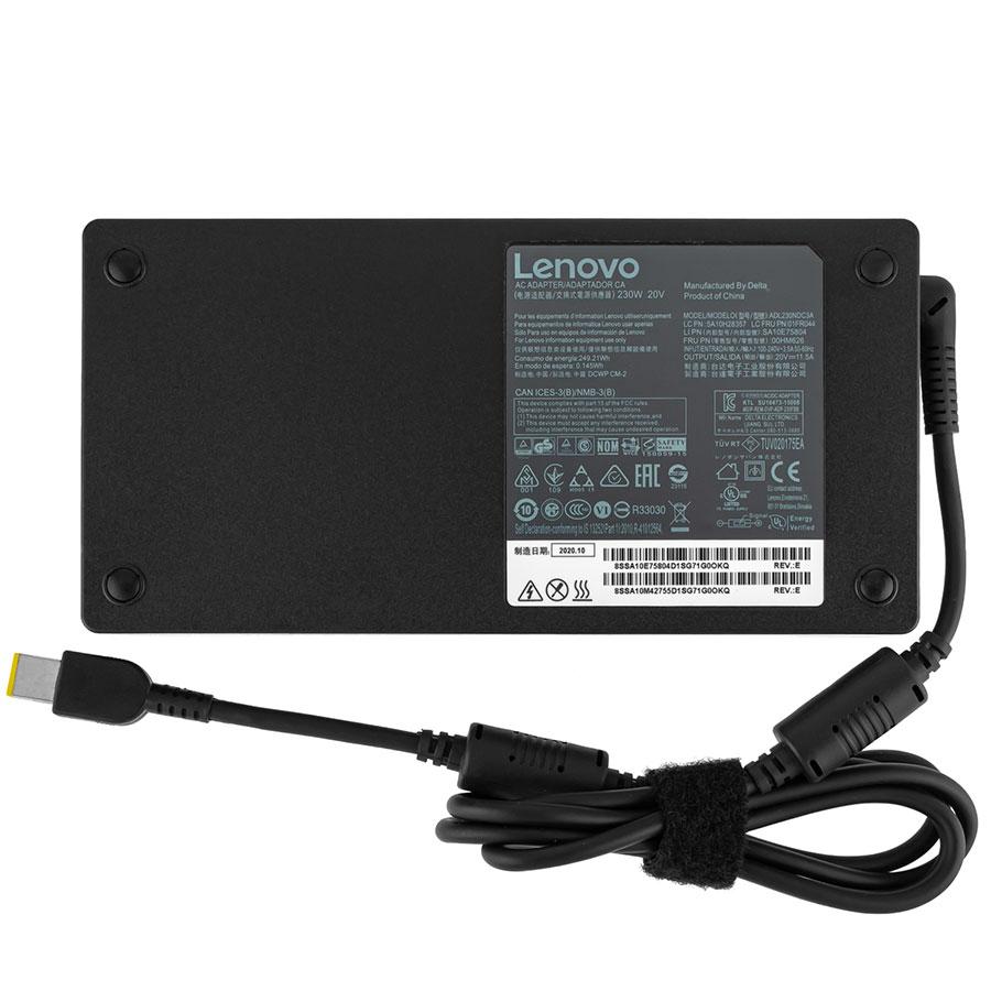 Оригінальний блок живлення для ноутбука LENOVO 20V, 11.5A, 230W, USB+pin (Square 5 Pin DC Plug), black, RECTANGULAR