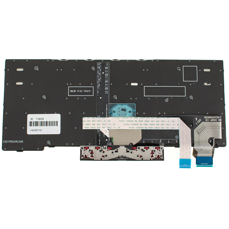 Клавіатура для ноутбука LENOVO (ThinkPad: T14 ) rus, black,  підсвічування клавіш