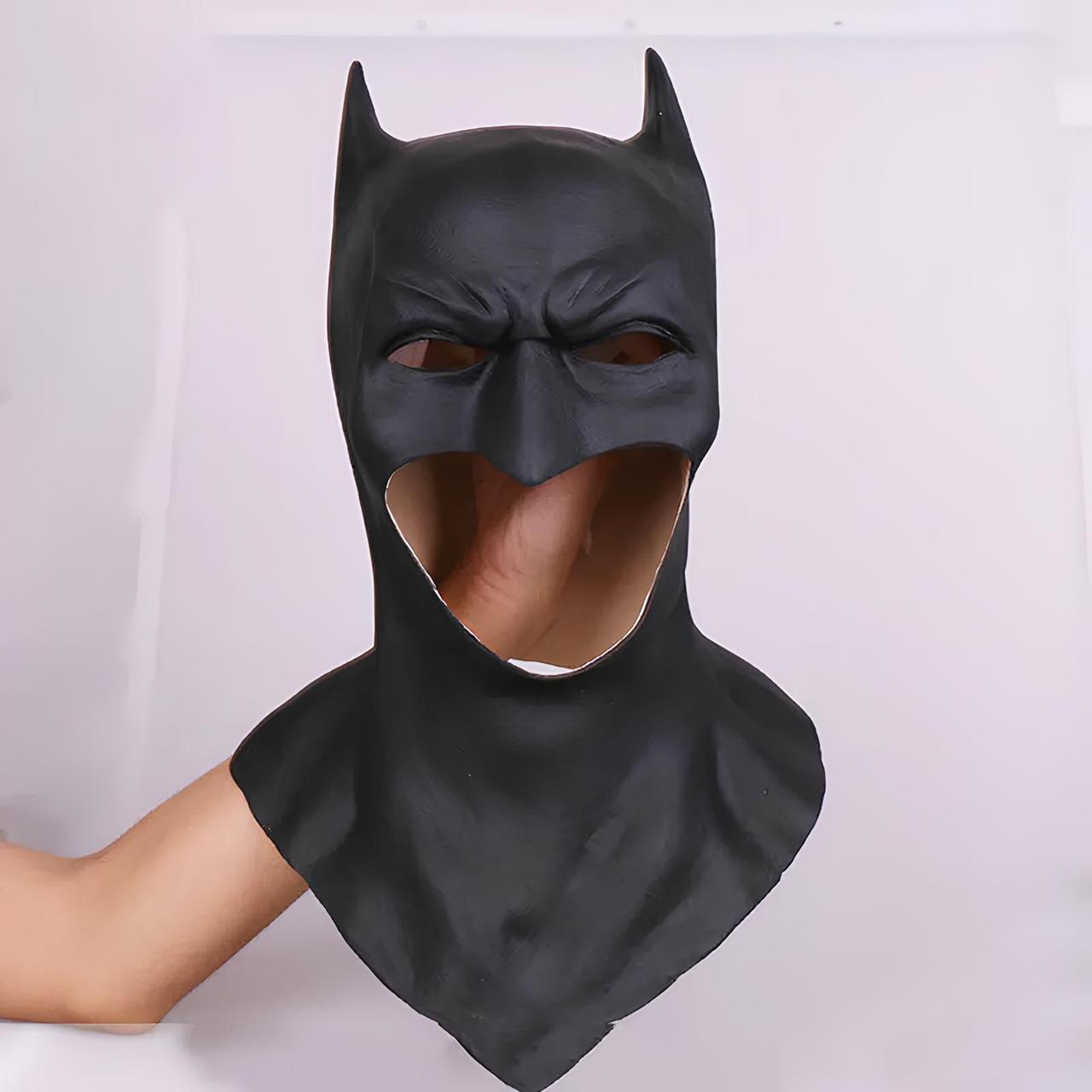 Маска Бетмен (Batman) RESTEQ - доросла латексна маска-шолом із гуми, реалістичний костюмний аксесуар для косплею, вечірки та