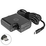 Оригінальний блок живлення для ноутбука HP TYPE-C 65W, квадратный, black (з кабелем !), фото 3
