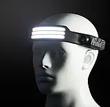 Ліхтар налобний акумуляторний 3 LED смуги + 1 XPE, фото 4
