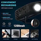 Ліхтар налобний акумуляторний 3 LED смуги + 1 XPE, фото 7
