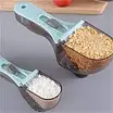 Регульовані пластикові мірні ложки 2 штуки Adjustable measuring spoon, фото 7