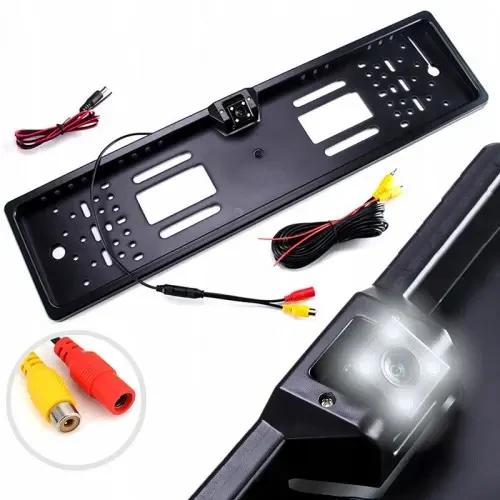 Камера заднього виду HD-105 у номерній рамці, рамка для номерних знаків з камерою, фото 1