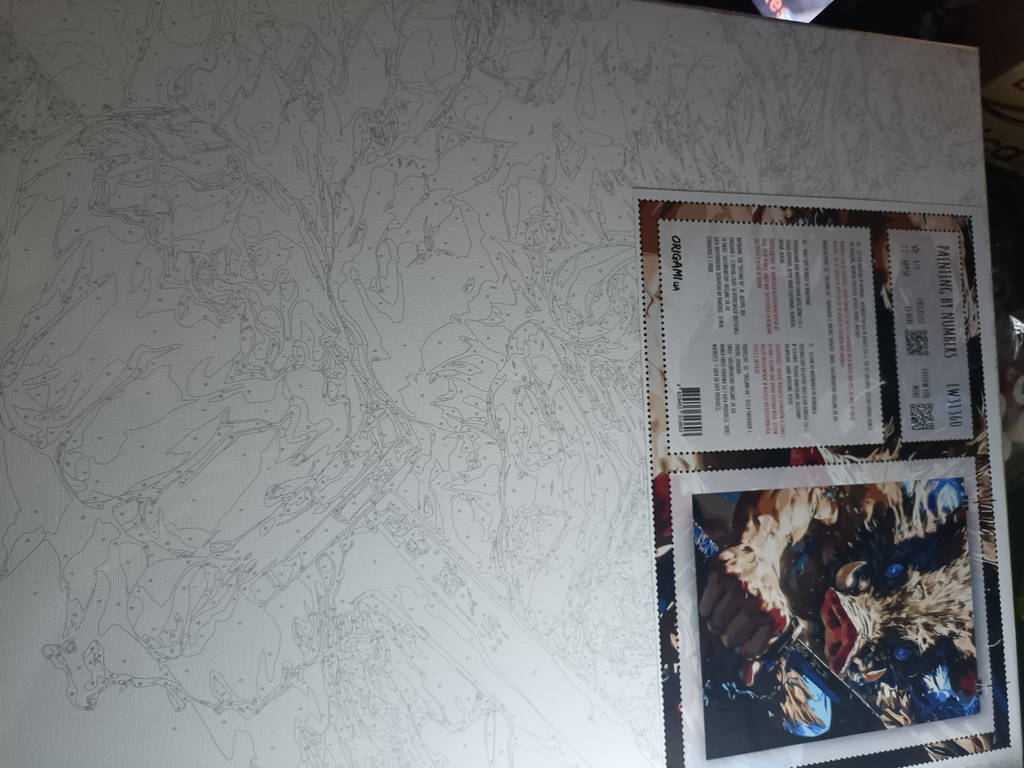 Картина за номерами Іноске Хашибіра. Клинок, що розсікає демонів 40*50 см Орігамі LW 31360 - фото покупців 1