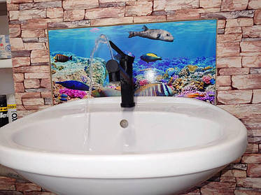 Декоративна вставка екран над умивальником 1