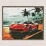 Алмазна мозаїка/вишивка Червоне авто 30*40 см Ідейка AMO 8176, фото 5