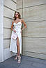 Розкішна жіноча шовкова сукня із чашками довжина міді Smof9370, фото 6