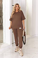 Костюм жіночий спортивний з двонитки великого розміру, фото 5