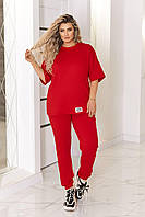 Жіночий літній спортивний костюм великого розміру з двонитки, фото 9