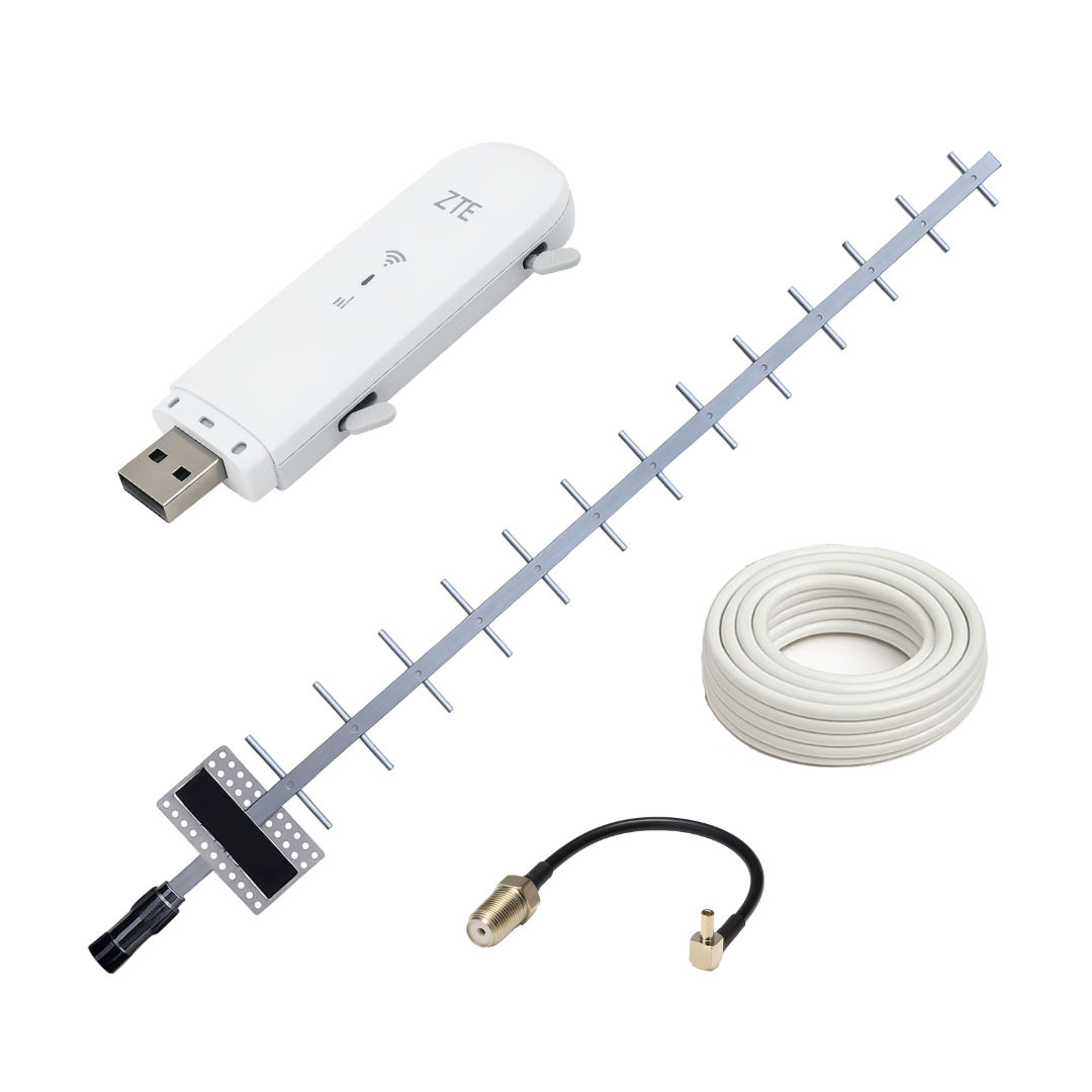 ТОП Портативний Роутер USB WiFi модем 3G/4G ZTE MF79U + антена 4G 1700-2700 МГц, 21 Дб + кабель+перехідник