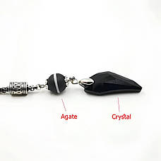 Агатові чотки RESTEQ з металевим китицем — 33 намистини по 10 мм, 27 см, чотки з агату, фото 3