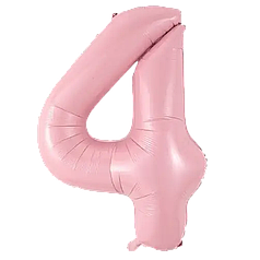 Цифра КИТАЙ-КТ 30" Рожева 4 (УП)