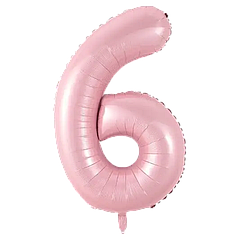 Цифра КИТАЙ-КТ 30" Рожева 6 (УП)