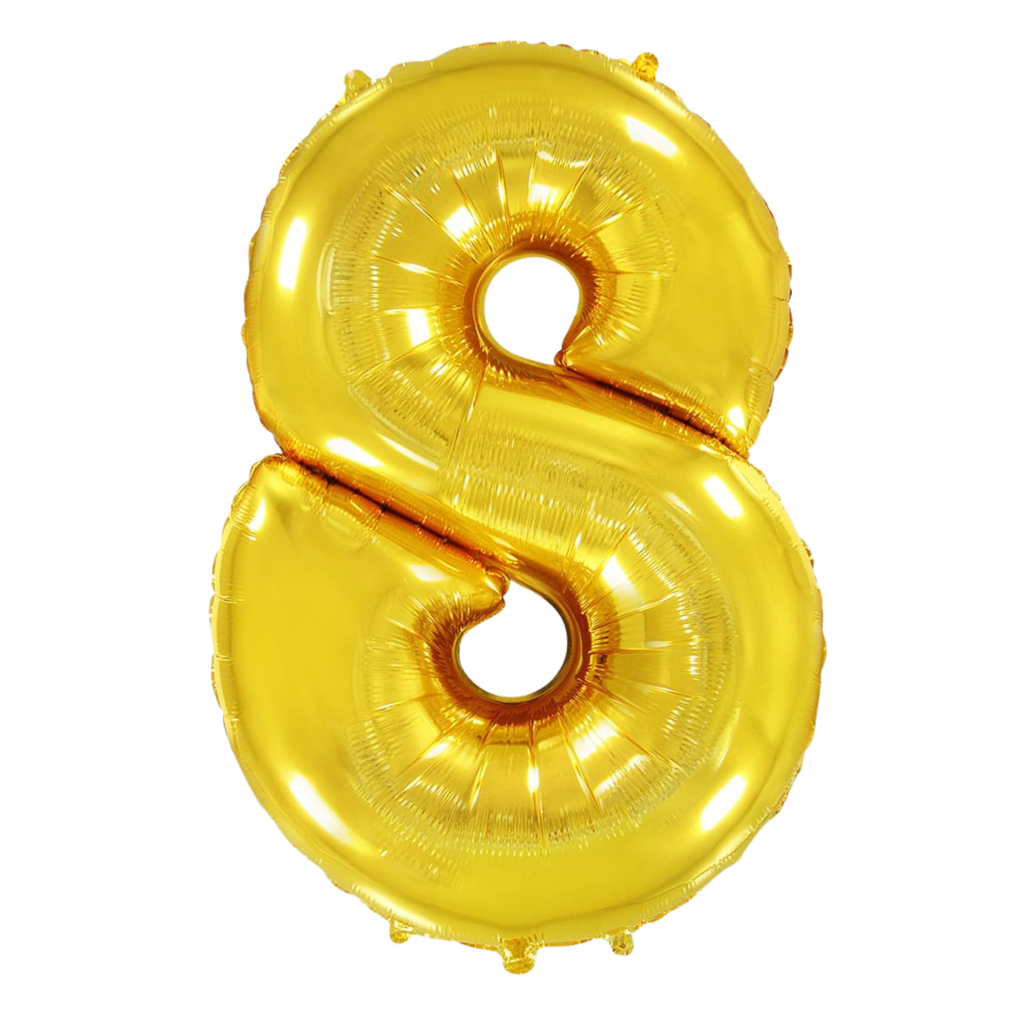 Цифра FLEXMETAL-ФМ 40" Золото 8 (УП)