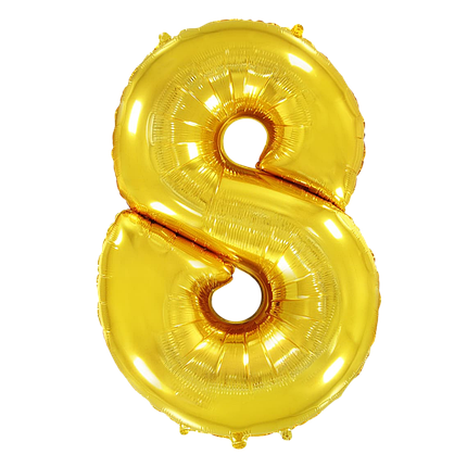 Цифра FLEXMETAL-ФМ 40" Золото 8 (УП), фото 1
