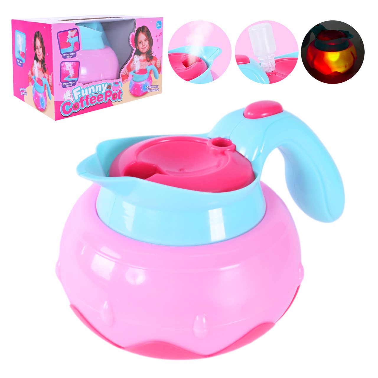 Кавоварка арт. 018-50 (72шт/2)  батар. світло, звук, пара короб. 18*14*14см