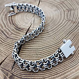 Срібний браслет "Тризуб", фото 3