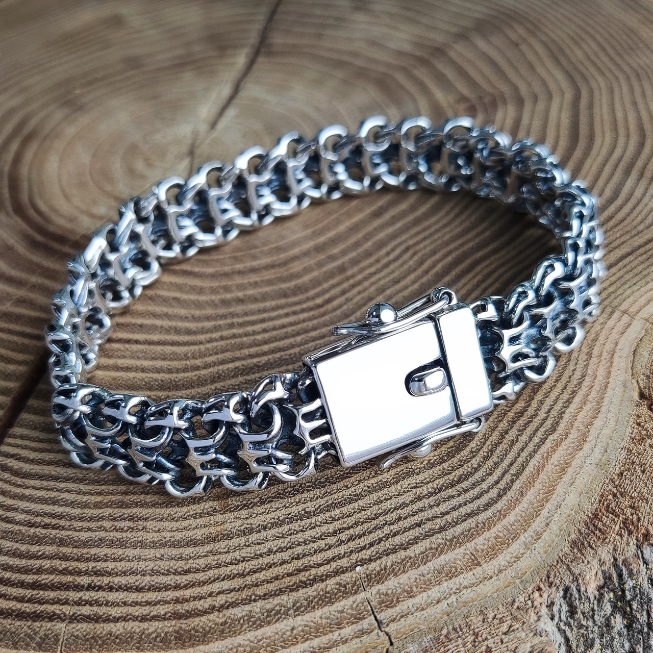 Срібний браслет "Тризуб", фото 1