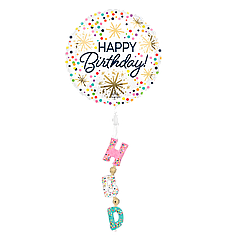 Ходяча фігура 042 ANAGRAM-АН Коло - Happy Birthday різнокольоровий горошок (УП)