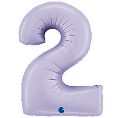 Цифра GRABO-ГР 40" Сатин Світло-бузкова 2 (УП)