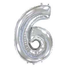 Цифра FLEXMETAL-ФМ 32" Срібло 6 (УП)