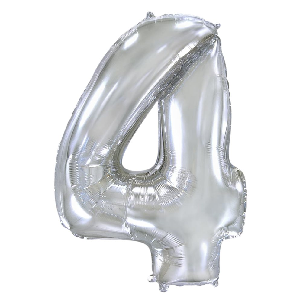 Цифра FLEXMETAL-ФМ 32" Срібло 4 (УП)